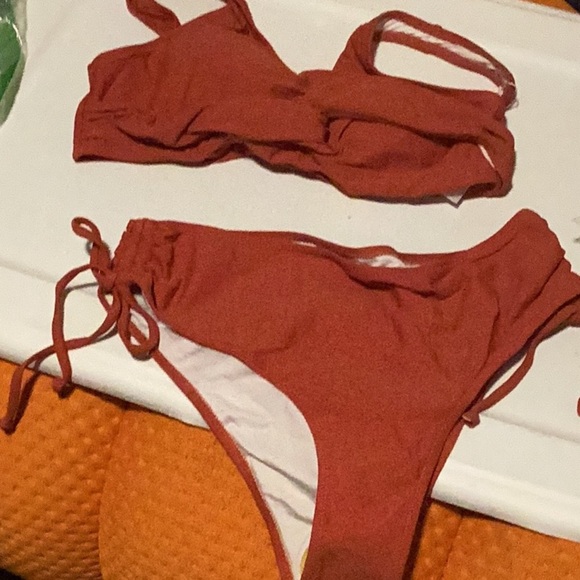 High Waisted Bikini Set 2 Piece Full Coverage Swimsuit Tummy Control Padded L - Picture 4 of 4